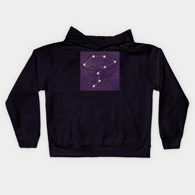 Stormy Night Sky Kids Hoodie by OctopodArts